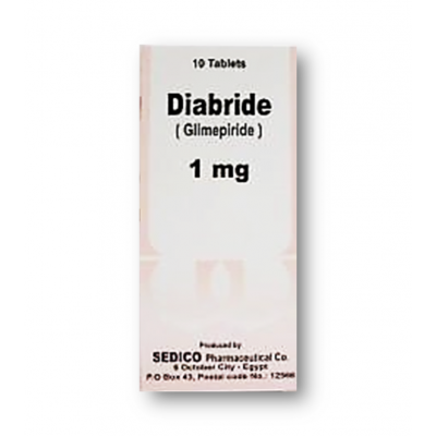 DIABRIDE 1 MG ( GLIMEPIRIDE ) 10 TABLETS